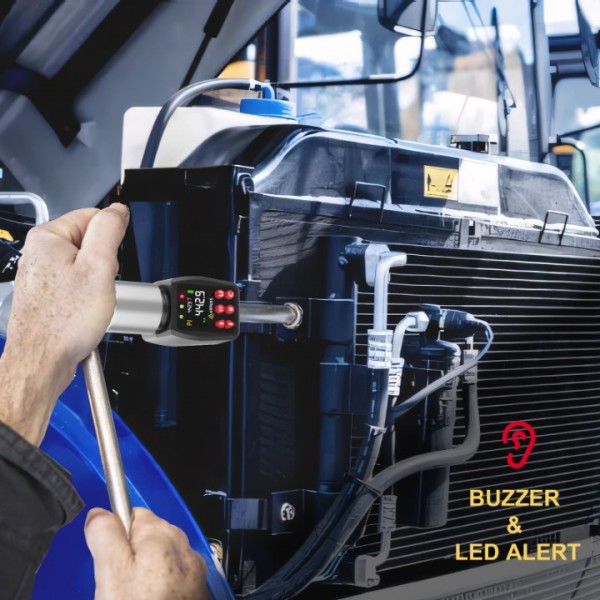 ANPUDS 3/4" Digital Torque Adapter, 6.6-442.9 Ft.lb/9-600 Nm, Digital Torque Wrench Converter with ±1% Accuracy, Preset Value, Data Storage, Buzzer & LED Indicators for Car, Truck, Tractor