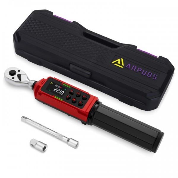 ANPUDS 1/4-inch Drive Digital Torque Wrench, 0.33-...