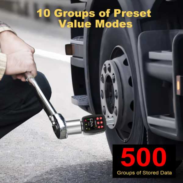 ANPUDS 3/4" Digital Torque Adapter, 6.6-442.9 Ft.lb/9-600 Nm, Digital Torque Wrench Converter with ±1% Accuracy, Preset Value, Data Storage, Buzzer & LED Indicators for Car, Truck, Tractor