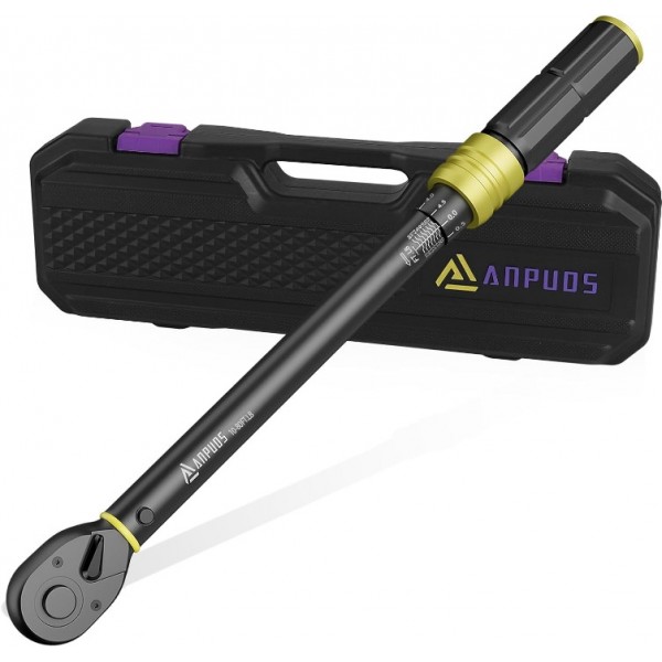 ANPUDS 3/8-Inch Drive Click Torque Wrench, 10-80 F...