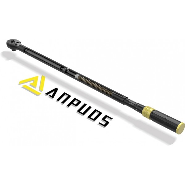 ANPUDS 1-Inch Drive Click Torque Wrench, 200-1200 Ft-Lb/271-1626 Nm, Dual-Direction Torque Wrench, 48-Tooth Dual Range Scales Torque Wrench with Quick Release Reversible Head for Car Truck Tractor