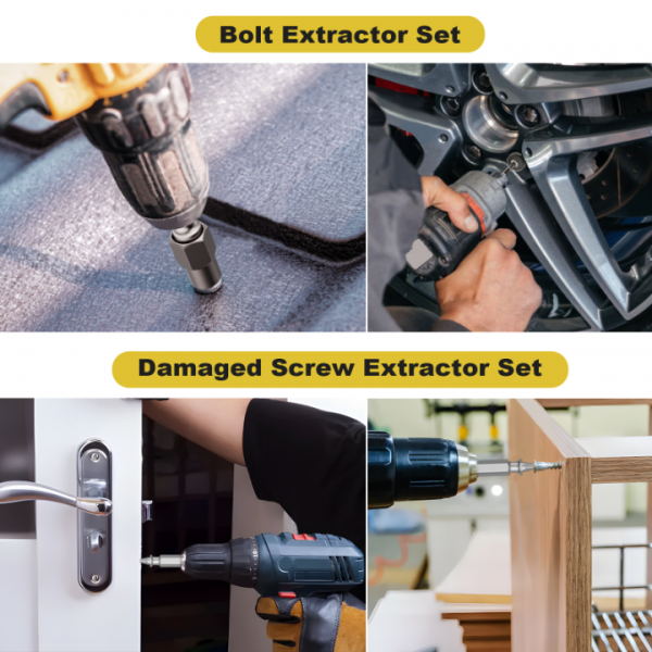 ANPUDS Bolt Extractor Screw Extractor Set, 21 Piece Easy Out Broken Bolt Extractor, Damaged Screw Extractor Set, Stripped Screw Removal Tool for Removing Damaged, Frozen, Rusted, Bolts, Nuts & Screw