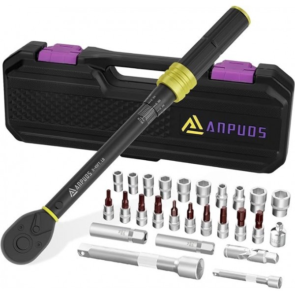 ANPUDS 3/8-Inch Drive Torque Wrench, 5-45 Ft-Lb/6....