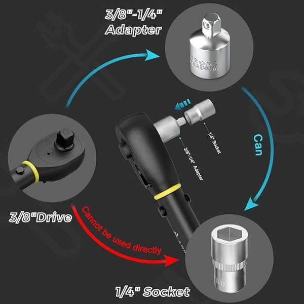 ANPUDS 3/8-Inch Drive Torque Wrench, 5-45 Ft-Lb/6.8-61 Nm, 72-Tooth, 26 Pcs Torque Wrench Set with Hex, Torx, Sockets, Extension Bar, Spark Plug Socket & Adapters for Bike, Motorcycle, Car Spark